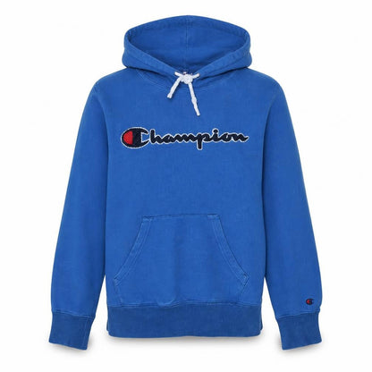 Champion Boys Blue Pullover Hoodie Small Logo Embroidered Fleece