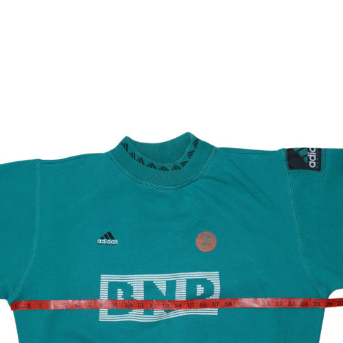 Adidas Men’s Green Retro Sports Sweatshirt Size S Crew Neck