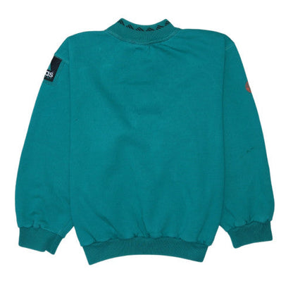 Adidas Men’s Green Retro Sports Sweatshirt Size S Crew Neck