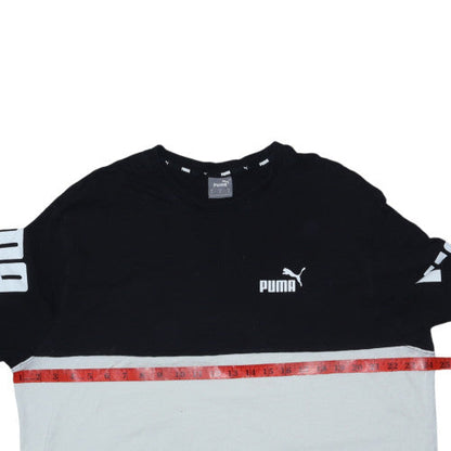 Puma Mens Black Colourblock Logo T-Shirt XL Regular Fit