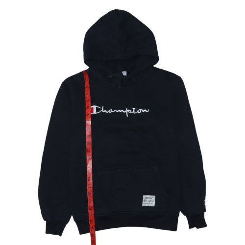 Champion Men's Black Pullover Hoodie Large Embroidered Logo