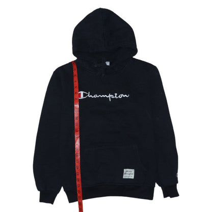 Champion Men's Black Pullover Hoodie Large Embroidered Logo
