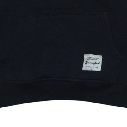 Champion Men's Black Pullover Hoodie Large Embroidered Logo
