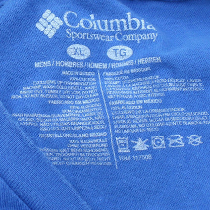 Columbia PFG Men's Blue XL Cotton Crew Neck Graphic T-Shirt