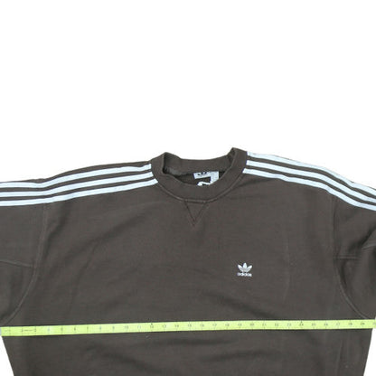 Adidas Men Brown 3XLT Pullover Sweatshirt Crew Neck Sports Style