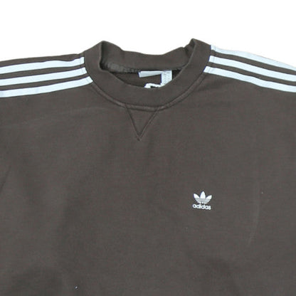 Adidas Men Brown 3XLT Pullover Sweatshirt Crew Neck Sports Style
