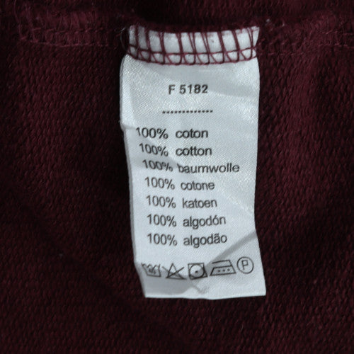 Lacoste Men's Red Full Zip Hoodie Size M Cotton Casual Sweatshirt