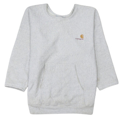 Carhartt Men’s Grey Regular Fit Pullover Sweatshirt M