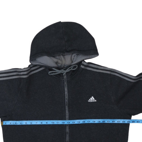 Adidas Men’s Black Full Zip Fleece Hoodie XL Sports Style