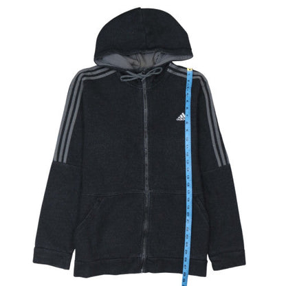 Adidas Men’s Black Full Zip Fleece Hoodie XL Sports Style