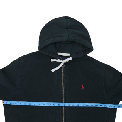 Polo Ralph Lauren Men's Black Full Zip Hoodie L Cotton Fleece