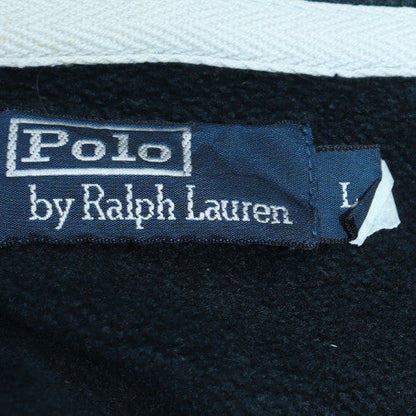Polo Ralph Lauren Men's Black Full Zip Hoodie L Cotton Fleece