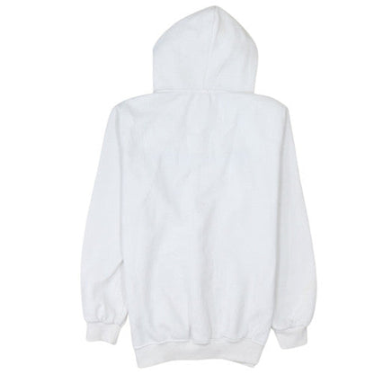 Champion Mens White Pullover Hoodie L Embroidered Logo Fleece