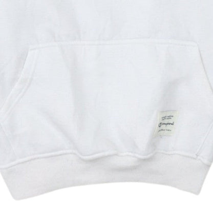 Champion Mens White Pullover Hoodie L Embroidered Logo Fleece