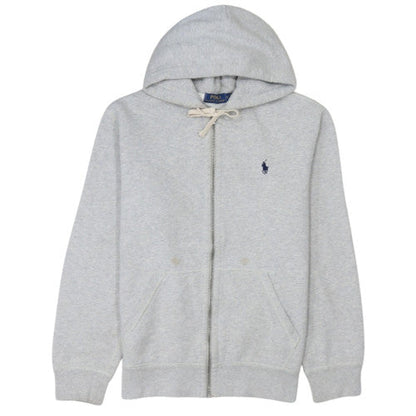 Polo Ralph Lauren Men's Grey Full Zip Hoodie M Cotton Blend