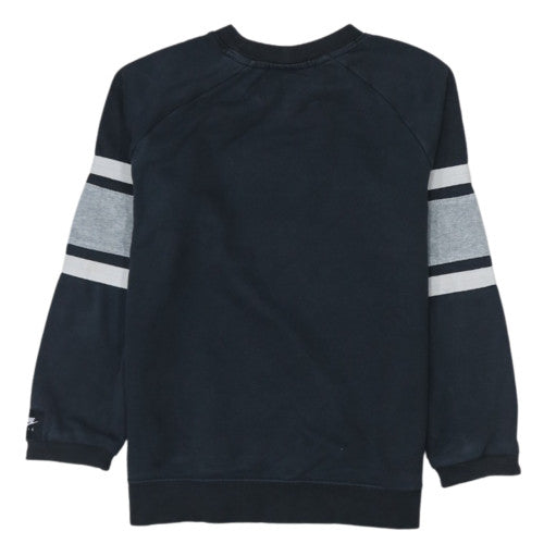 Nike Teens Black L Crew Neck Pullover Sweatshirt Logo Fleece