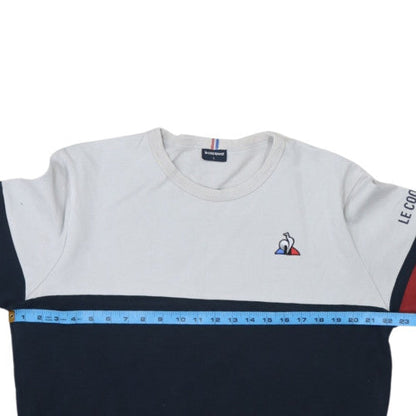 Le Coq Sportif Mens Navy & White Sweatshirt L Crew Neck Logo
