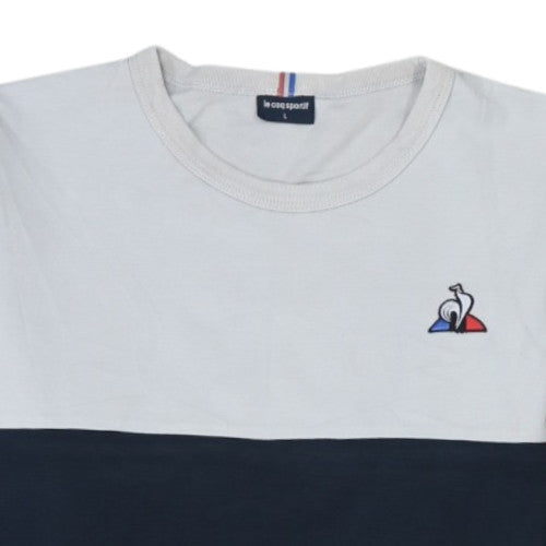 Le Coq Sportif Mens Navy & White Sweatshirt L Crew Neck Logo