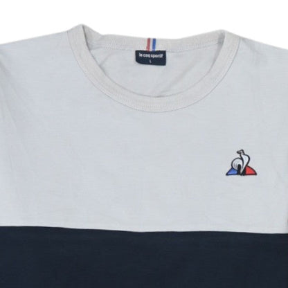 Le Coq Sportif Mens Navy & White Sweatshirt L Crew Neck Logo