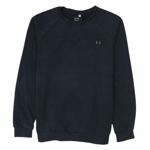 Under Armour Men’s Black Small Pullover Sweatshirt Crew Neck Fleece