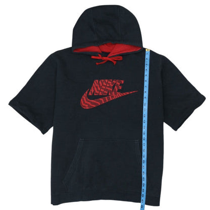 Nike Men's Black Red Short Sleeve Pullover Hoodie XL