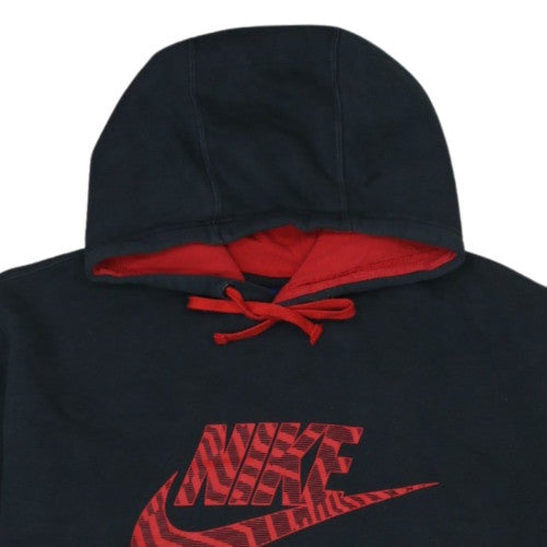 Nike Men's Black Red Short Sleeve Pullover Hoodie XL