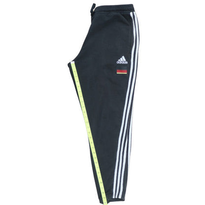 Adidas Men's Black Tapered Track Pants Size L Germany Logo Activewear