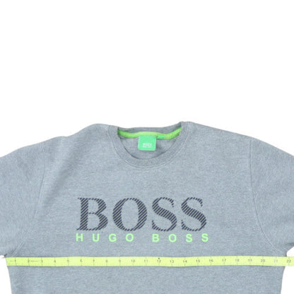 Hugo Boss Mens Grey XL Pullover Sweatshirt Crew Neck Logo Cotton