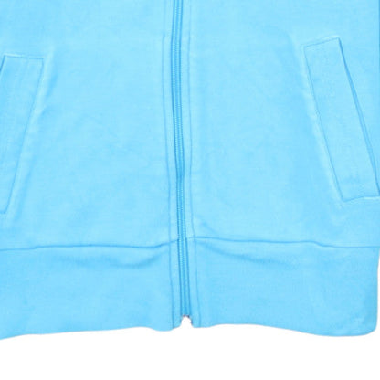 Adidas Women Blue Full Zip Hoodie Size 14 Hooded Sweatshirt Essentials