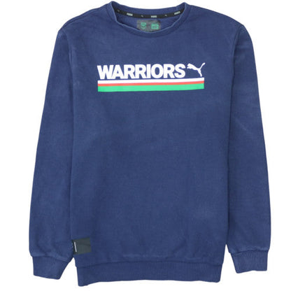 Puma Men's Blue L Warriors Crew Neck Fleece Sweatshirt