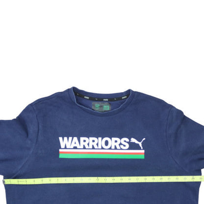 Puma Men's Blue L Warriors Crew Neck Fleece Sweatshirt