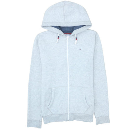 Tommy Hilfiger Denim Men's Grey Full Zip Hoodie XL Cotton Blend