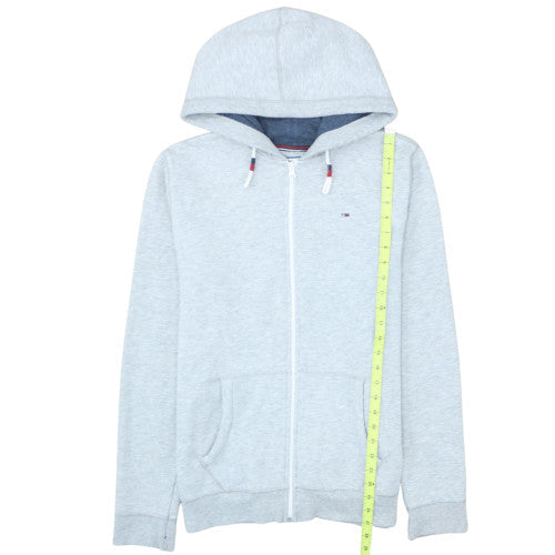 Tommy Hilfiger Denim Men's Grey Full Zip Hoodie XL Cotton Blend
