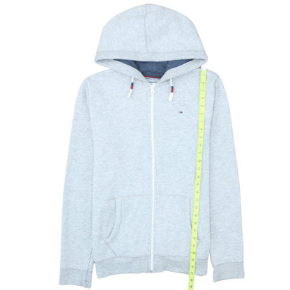 Tommy Hilfiger Denim Men's Grey Full Zip Hoodie XL Cotton Blend