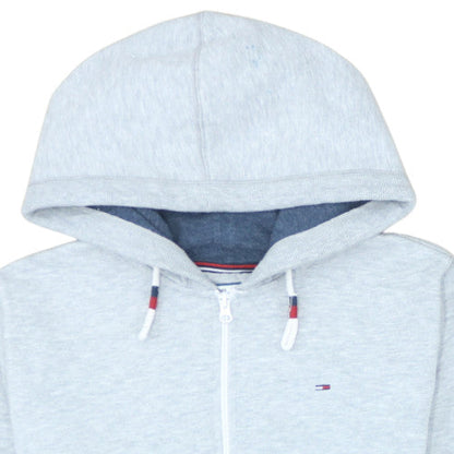 Tommy Hilfiger Denim Men's Grey Full Zip Hoodie XL Cotton Blend