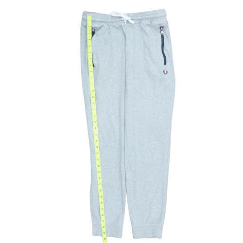 Champion Men's Grey Jogger Sweatpants S Regular Fit Cotton Drawstring