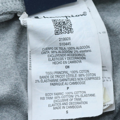 Champion Men's Grey Jogger Sweatpants S Regular Fit Cotton Drawstring