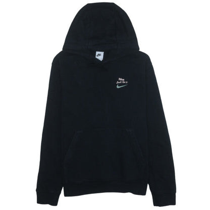 Nike Mens Black Pullover Hoodie M Logo Sports Fleece Sweatshirt