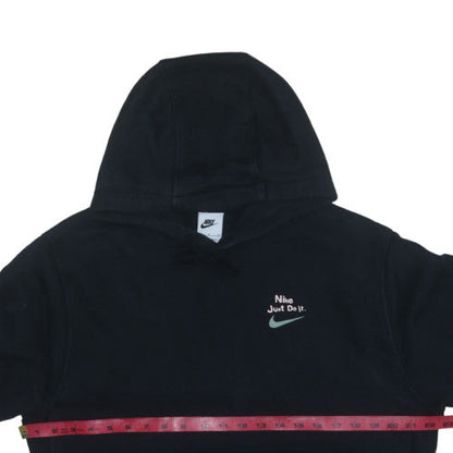 Nike Mens Black Pullover Hoodie M Logo Sports Fleece Sweatshirt