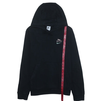 Nike Mens Black Pullover Hoodie M Logo Sports Fleece Sweatshirt