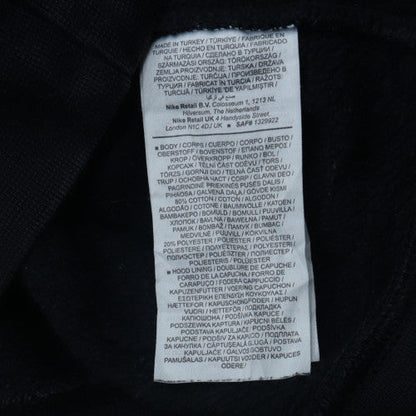 Nike Mens Black Pullover Hoodie M Logo Sports Fleece Sweatshirt