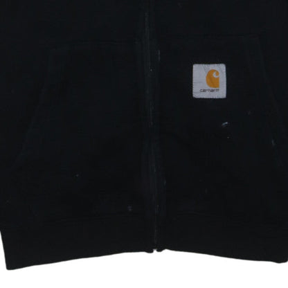 Carhartt Mens Black XL Full Zip Hoodie Heavyweight Cotton
