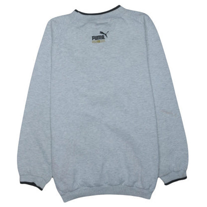 Puma Men Grey XL Pullover Sports Sweatshirt Retro Embroidered Logo