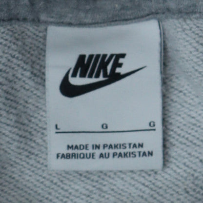 Nike Men's Grey Pullover Hoodie L Graphic Logo Sweatshirt
