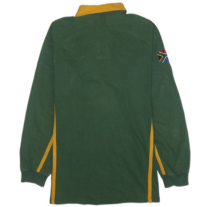 Nike South Africa Rugby Green Long Sleeve Polo Shirt Men's M