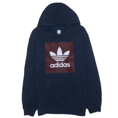 Adidas Men's Blue Pullover Hoodie L Regular Fit Sportswear