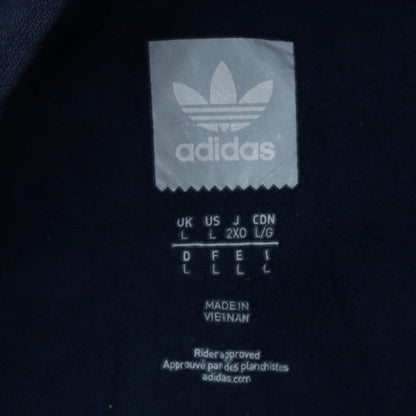 Adidas Men's Blue Pullover Hoodie L Regular Fit Sportswear