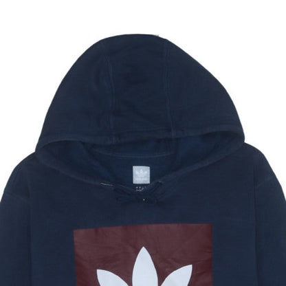 Adidas Men's Blue Pullover Hoodie L Regular Fit Sportswear