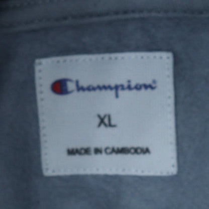 Champion Men's Blue Tie Dye Pullover Hoodie XL Logo Fleece