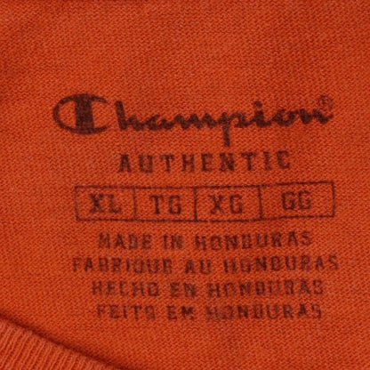 Champion Men's Orange XL Graphic Print Crew Neck T-Shirt